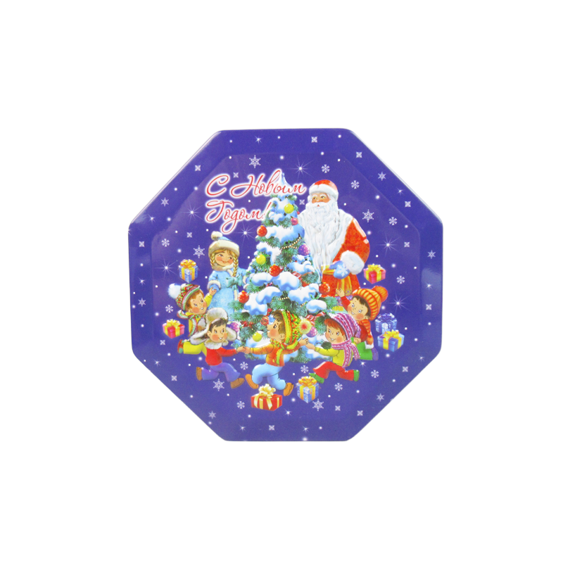 Octagon Shaped Tin box